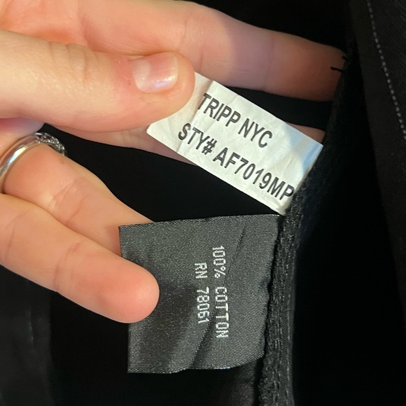 Tripp NYC Mens Black Pinstripe Button Blazer Jacket Y2K Goth Punk Daangoodman - Picture 3 of 8